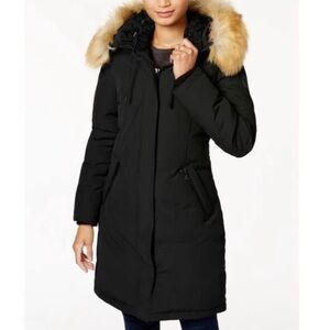 Vince Camuto Down & Feather Fill Parka with Faux Fur Trim, XS